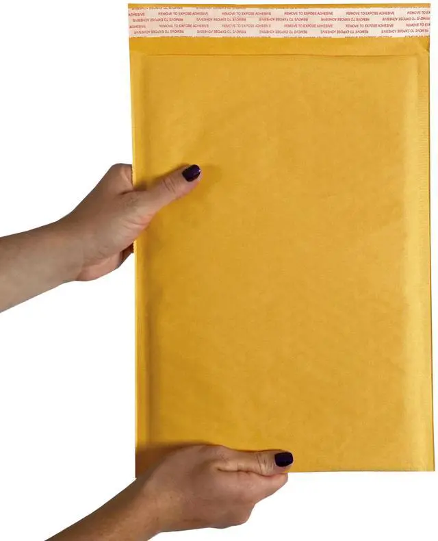 Alt view image 6 of 7 - UOFFICE 100 Kraft Bubble Mailers 8.5x14.5" #3 Self-Seal Padded Envelopes