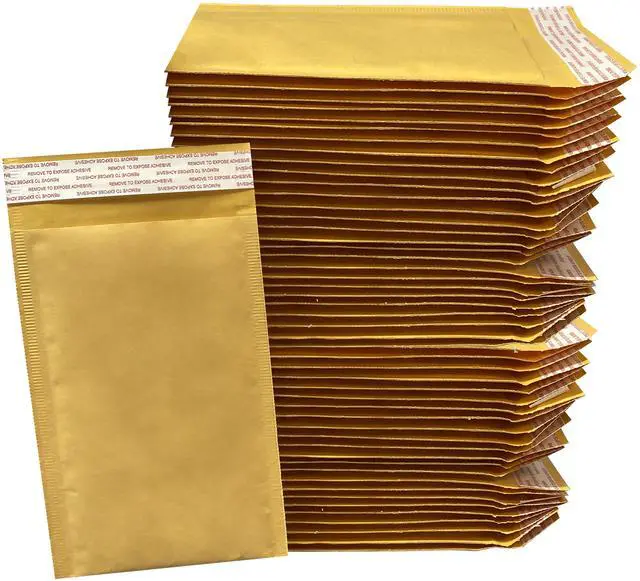 Alt view image 5 of 7 - UOFFICE 500 Kraft Bubble Mailers 5x10" - #00 Self-Seal Padded Envelopes