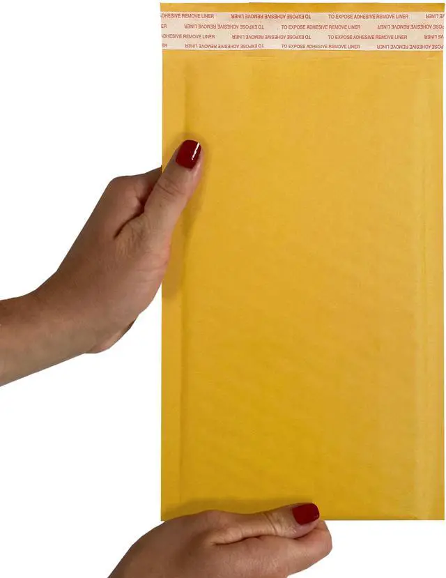 Alt view image 6 of 7 - UOFFICE 500 Kraft Bubble Mailers 5x10" - #00 Self-Seal Padded Envelopes