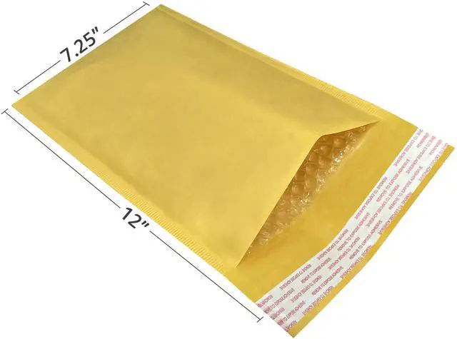 Alt view image 2 of 7 - UOFFICE Kraft 200 Kraft Bubble Mailers 7.25x12" - #1 Self-Seal Padded Envelopes