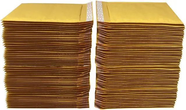 Alt view image 6 of 6 - UOFFICE 100 Kraft Bubble Mailers 7.25x12" - #1 Self-Seal Padded Envelopes
