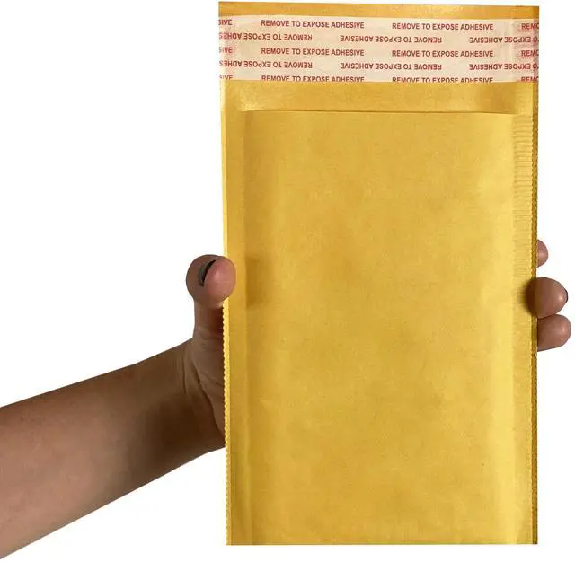 Alt view image 5 of 7 - UOFFICE 2000 Kraft Bubble Mailers 4 x 8" - #000 Self-Sealing Padded Envelopes Bags