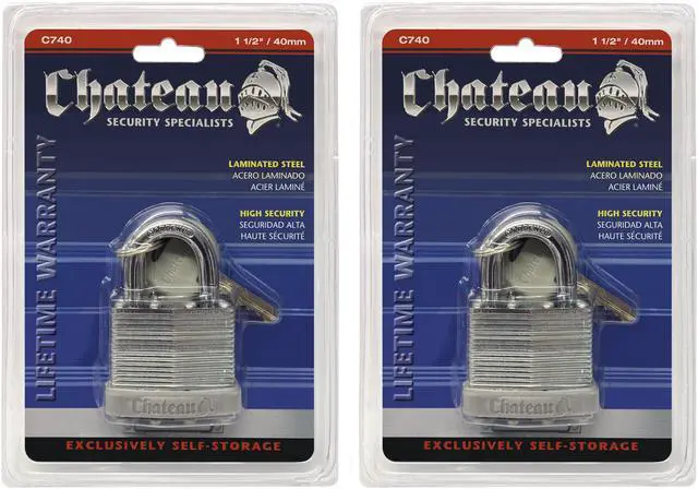 Alt view image 2 of 7 - UBMOVE Moving PadLock 1-1/2" (2 Pack) Chrome Heavy Duty Moving and Storage