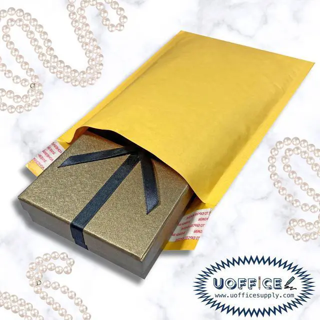 Alt view image 6 of 7 - UOFFICE 75 Kraft Bubble Mailers 6.5x10" - #0 Self-Seal Padded Envelopes