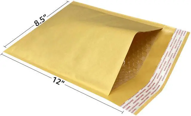 Alt view image 3 of 7 - UOFFICE 50 Kraft Bubble Mailers 8.5x12" - #2 Self-Seal Padded Envelopes