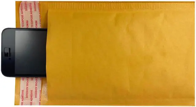 Alt view image 2 of 7 - UOFFICE 500 Kraft Bubble Mailers 4x8" - #000 Self-Seal Padded Envelopes
