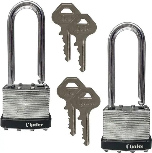 Alt view image 5 of 7 - UBMOVE Padlock 1-1/2" (2 Pack) Long Shank