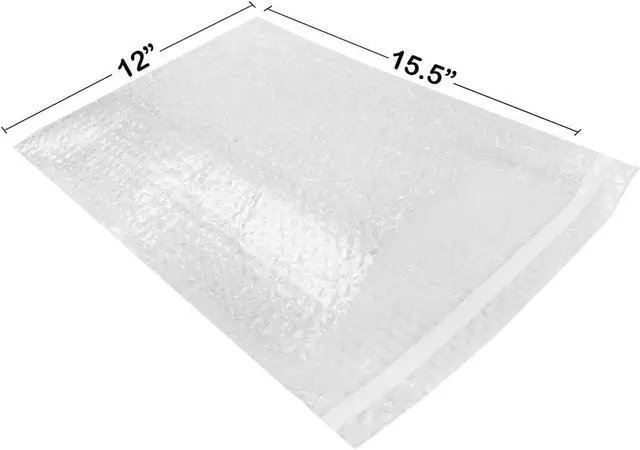 Alt view image 6 of 7 - UOFFICE 25 Bubble Out Bags 12x15.5" Wrap Pouches Envelopes Self-Sealing