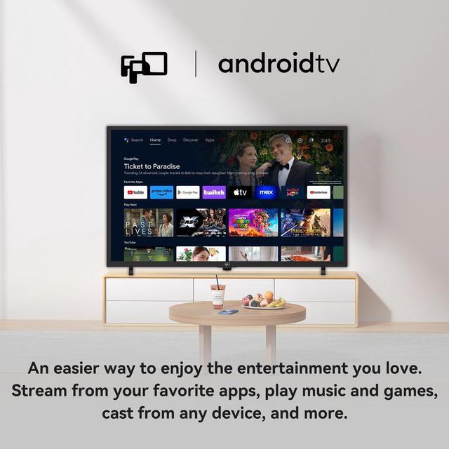 Alt view image 4 of 7 - FPD 43 Inch Smart TV Flat Screen Frame LED Television Full HD 1080p Google Cast Built in, Streaming Live Ultra Thin HDR10 Android TV, Bluetooth, Vesa, Hdmi, WiFi (Palette-Series 2025)