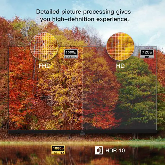 Alt view image 2 of 7 - FPD 40-inch Smart TV, 1080p Google TV with Google Play Built-in Google Cast, HDR 10, Dolby Audio, Voice Remote, Full HD Flat Screen Television (Palette-Series, CG40-P3, 2024)