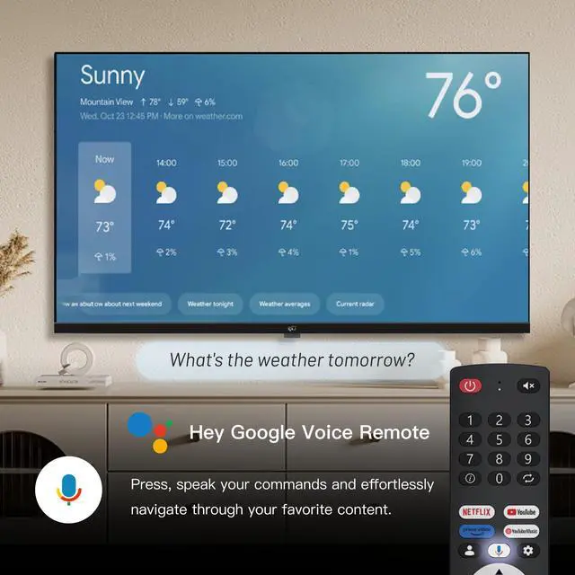 Alt view image 6 of 7 - FPD 43-inch Smart TV Google TV 1080p Full HD with Google Play and Chromecast Built-in, HDR 10, Dolby Audio, Voice Remote, Stream Live TV(Palette-Series, CG43-P3, 2024 Model)