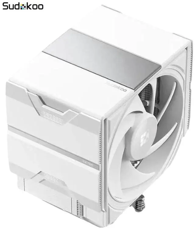 Main image of Sudokoo SK700 White AM5 CPU Cooler: 7 Heatpipes CPU Air Cooler for AM5 Exclusive - Single Tower PC Cooling with 120mm FDB PWM Quiet Fan & L-Rail Lock Mount