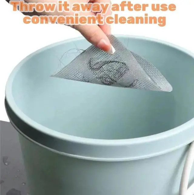 Alt view image 6 of 7 - 100PCS Disposable Hair Drain Stickers, Disposable Shower Drain Hair Catcher Mesh Stickers, Floor Drain Sticker, Drain Cover Hair Catcher for Bathroom Laundry Bathtub Kitchen