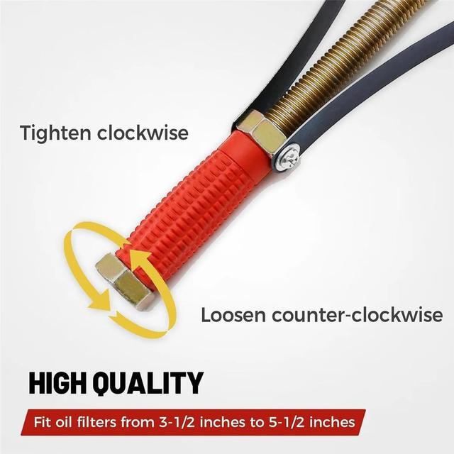 Alt view image 7 of 7 - JFEYV Heavy Duty Oil Filter Wrenches, Adjustable Oil Filter Wrench Removal Tool, Strap Wrench for Larger Size Oil Filters, Truck, Tractor, Excavators, Adjustable Strap 9-15cm Diameter (Large)