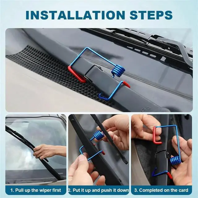 Alt view image 4 of 7 - JFEYV Windshield Wiper Arm Pressure Spring Booster, Wiper Arm Pressure Spring, Improves Visibility in Rain, Universal Car Windshield Wipers Accessories (2)
