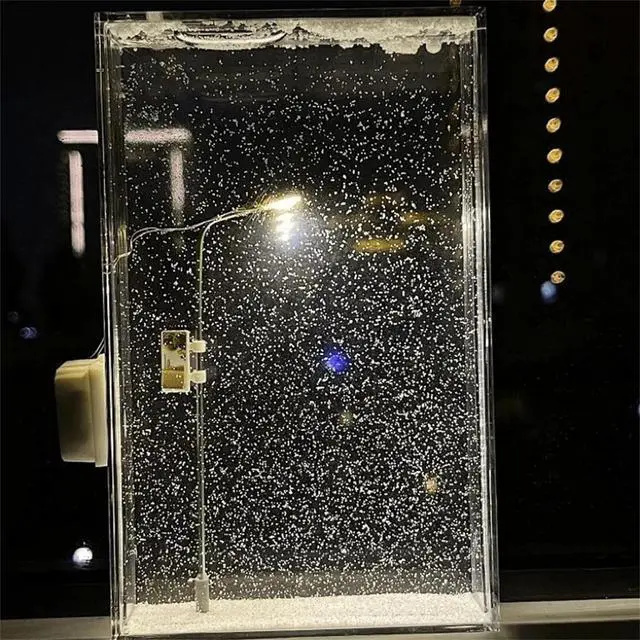 Alt view image 3 of 7 - Snow Lamp, Snowy Lamp, Snowy Streetlamp Light, Street Lamp Snow Globe, Snowy Street Lamp, Snow Scenery Street Lamp Snowflake Lamp, DIY Snowy Night Flowing Night Light