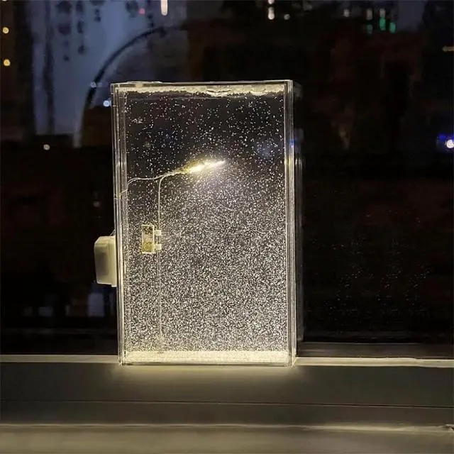 Main image of Snow Lamp, Snowy Lamp, Snowy Streetlamp Light, Street Lamp Snow Globe, Snowy Street Lamp, Snow Scenery Street Lamp Snowflake Lamp, DIY Snowy Night Flowing Night Light