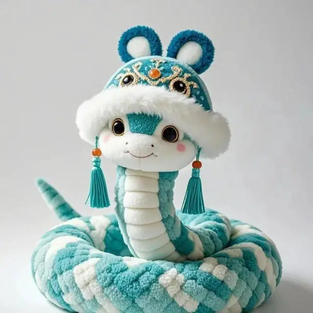 Alt view image 2 of 7 - 2025 Snake Year Doll, Elegant Snake Year Mascot Lion Dance Good Luck, Cute Chinese Style Plush Toy Ornament Gift For Best Friends