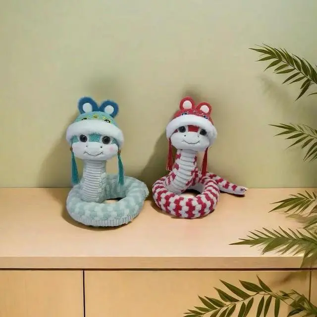 Alt view image 6 of 7 - 2025 Snake Year Doll, Elegant Snake Year Mascot Lion Dance Good Luck, Cute Chinese Style Plush Toy Ornament Gift For Best Friends