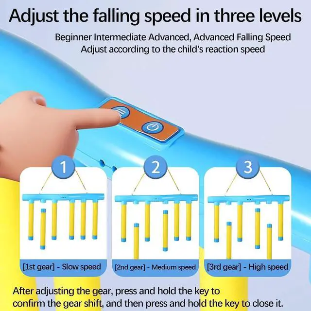 Alt view image 2 of 7 - Drop The Stick Game, Catch All Drop Sticks Game, Hand Eye Coordination Training, Reflex Challenge Game, Hand Eye Coordination Reaction Training Toy, 3 Adjustable Speed Catching Game