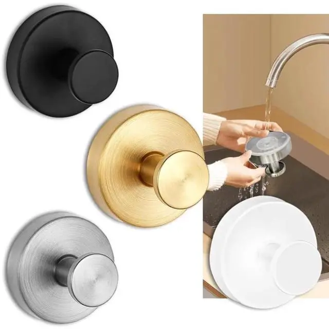 Alt view image 4 of 7 - Luxe Hold No-Drill Hooks, 2024 Upgraded Suction Cup Stainless Steel Waterproof Suction Cup Hooks for Hooks, Shower, Bathroom, Hanging Towels, Mounting on Glass Shower Doors, Tile Silver 6pcs