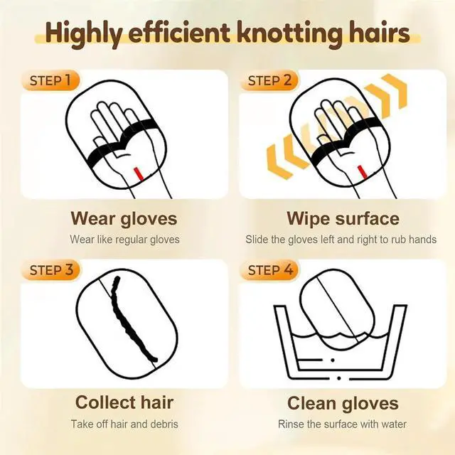 Alt view image 5 of 7 - Pet Hair Remover Gloves, Electrostatic Pet Hair Removal, Washable Reusable Pet Grooming Gloves For Cat & Dog