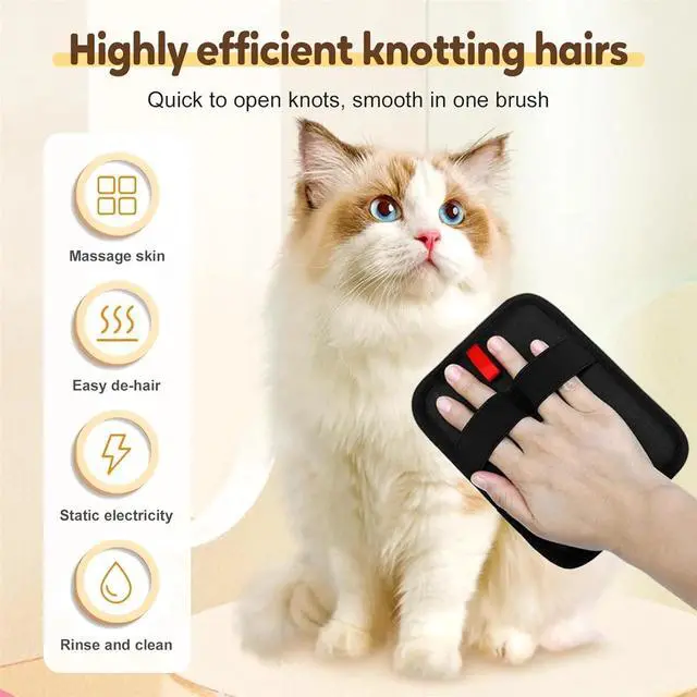 Alt view image 2 of 7 - Pet Hair Remover Gloves, Electrostatic Pet Hair Removal, Washable Reusable Pet Grooming Gloves For Cat & Dog