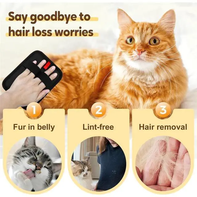 Alt view image 3 of 7 - Pet Hair Remover Gloves, Electrostatic Pet Hair Removal, Washable Reusable Pet Grooming Gloves For Cat & Dog