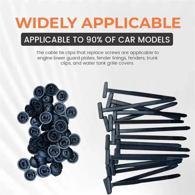 Alt view image 3 of 5 - JFEYV Nylon Universal Cable Tie Buckle for Car, 2025 New Heavy Duty Self-Locking Zip Ties Holder, Multipurpose Plastic Cable Ties Tool Fasteners for Car Daily Repair