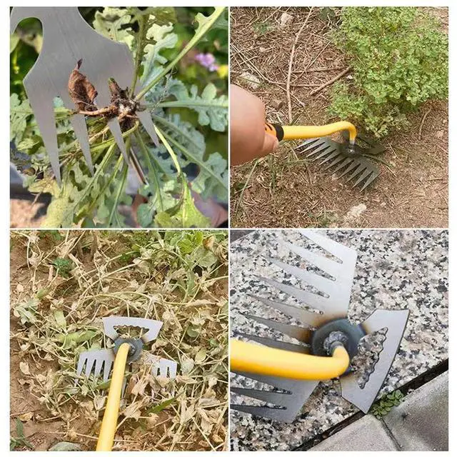 Alt view image 5 of 6 - JFEYV Multi-function 11-Teeth Manganese Steel Weeder for Garden Soil and Grass Cultivation