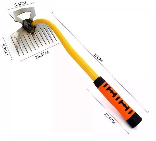 Alt view image 6 of 6 - JFEYV Multi-function 11-Teeth Manganese Steel Weeder for Garden Soil and Grass Cultivation