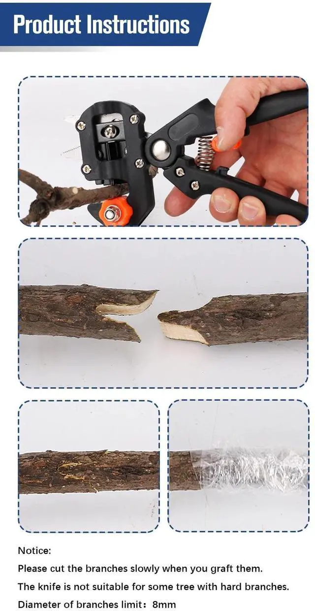 Alt view image 5 of 7 - JFEYV Garden Shears, Pruning Cutting Shears, Boxes Grafting Shears, Tree Pruning Shears, Cutting Machine with 2 Blade Garden Tools
