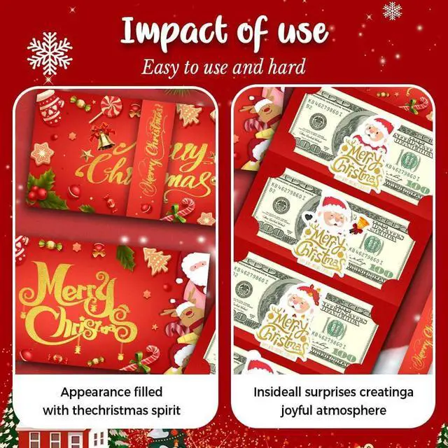 Alt view image 5 of 7 - Christmas Cash Gift Envelope, 2026 New Christmas Money Envelope, Multi-Functional Gift Card Holder Christma for Christma Party 3