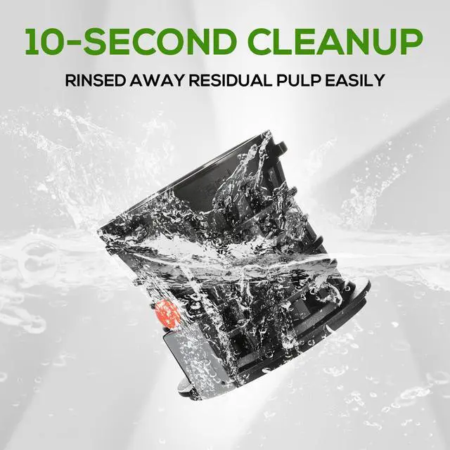 Alt view image 4 of 6 - celiberry Slow Masticating Juicer Machines with 4.25" Wide Chute, Self Feeding Electric Juicer Fit Whole Vegetable & Fruit, Quiet Motor Juice Extractor, 98% Juice Purity, Easy Clean, Darkgray Color