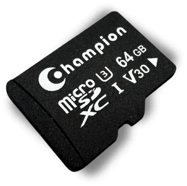 Alt view image 2 of 7 - Champion Computer|Original Micro SD Memory Card with Full-Size Adapter, U3, Read speed up to 100MB/s, 128GB, smartphone, Nitendo-Switch, Security Camera (U3- 64GB)