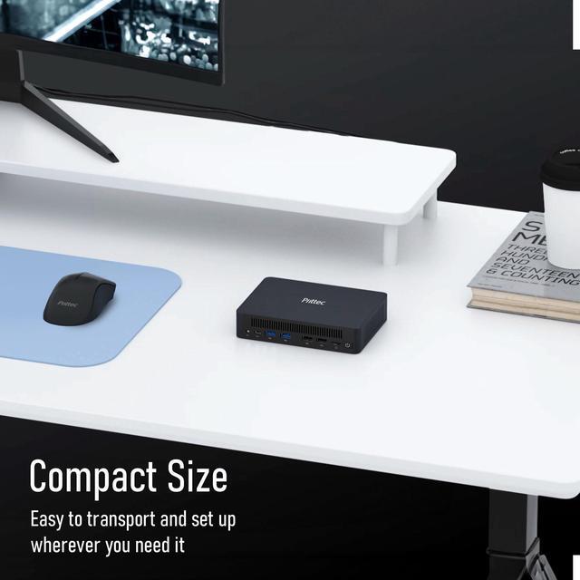 Alt view image 4 of 7 - Prittec F9 Mini PC, Intel 13th Gen i7-13620H, 32GB DDR4, 1TB M.2 SSD, Support 8K, 3 Display, HDMI x 1, DP x 1, USB3.2 Gen1 x 2, USB3.2 Gen2 x 2, USB2.0 x 2, Type-C x 1, WiFi6/BT5.2, 2.5GB LAN x 2, OS