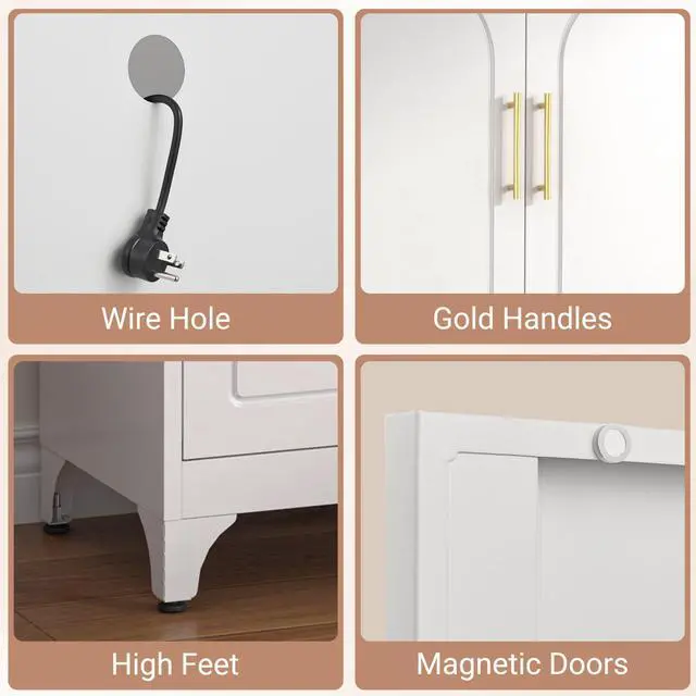 Alt view image 6 of 7 - Polup Narrow Bathroom Storage Cabinet, 75" Tall Freestanding Slim Cabinet for Small Spaces, Skinny Metal Storage Cabinets with Doors and Shelves for Living Room, Kitchen, White, Assembly Required