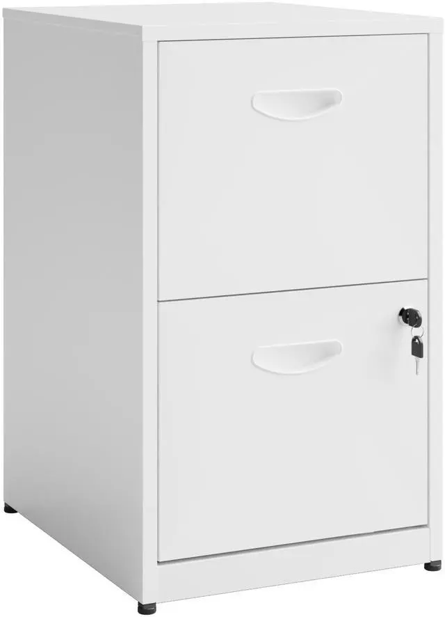 Main image of POLUP 2 Drawer File Cabinet with Lock, White Filing Cabinets for Home Office, Metal Locking File Cabinet with Two Drawers, Light Duty File Storage Cabinet for Letter Size - Assembly Required