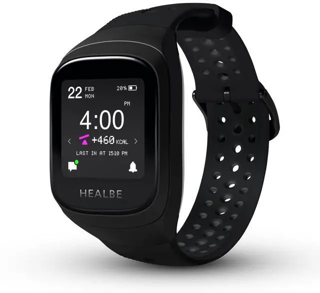 Main image of HEALBE GoBe3 Smart Band  Auto Track Calorie Intake & Burn, Hydration, Heart Rate, Sleep, Neuroactivity, Stress, Steps & Activity, 24/7 Customer Care, Free App, Obsidian