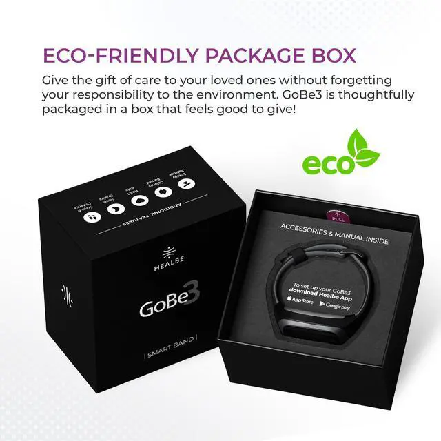 Alt view image 7 of 7 - HEALBE GoBe3 Smart Band  Auto Track Calorie Intake & Burn, Hydration, Heart Rate, Sleep, Neuroactivity, Stress, Steps & Activity, 24/7 Customer Care, Free App, Aquamarine