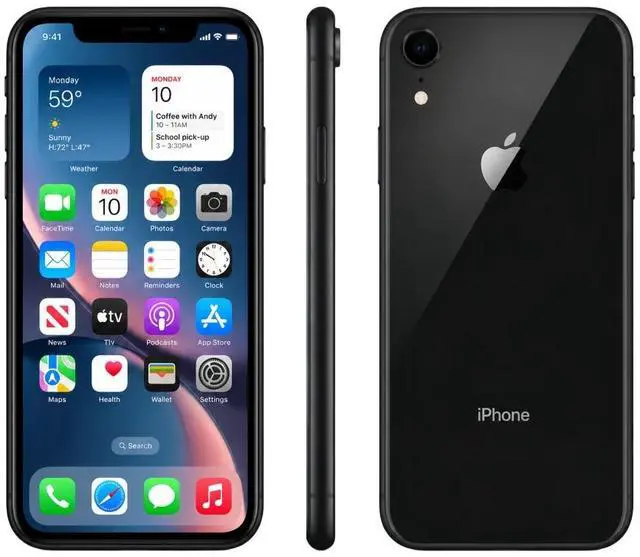 Main image of Refurbished Apple iPhone XR 64GB Black Unlocked Smartphone, 6.1" Liquid Retina Display, A12 Bionic Chip, Face ID