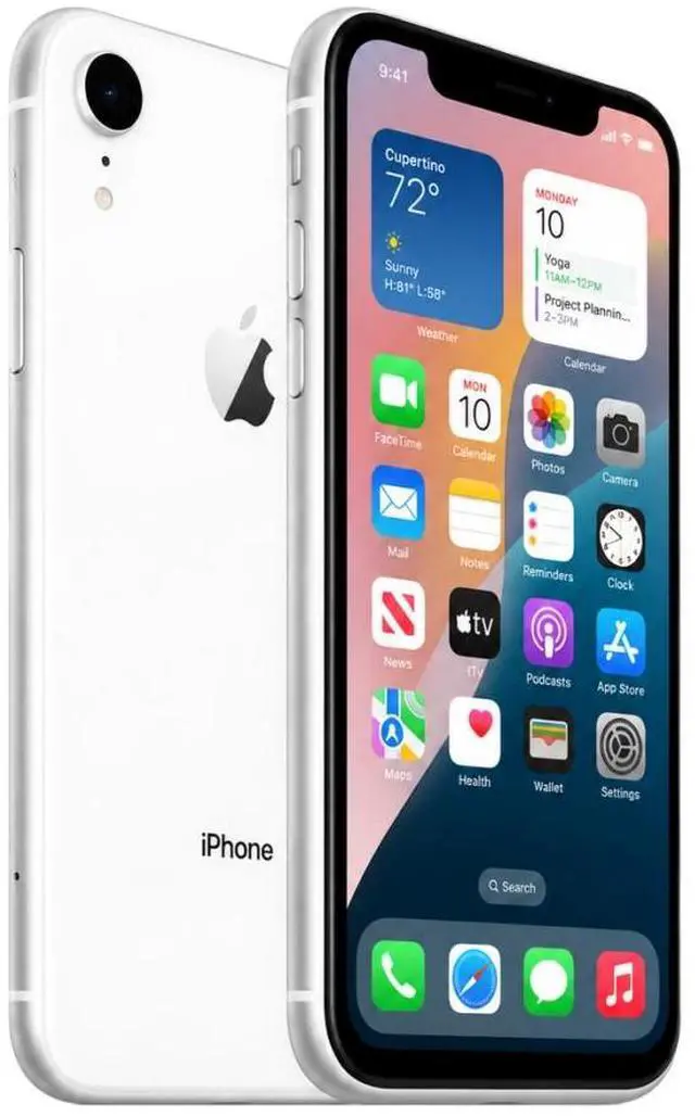 Main image of Refurbished Apple iPhone XR 128GB White Unlocked Smartphone, 6.1" Liquid Retina Display, A12 Bionic Chip, Face ID