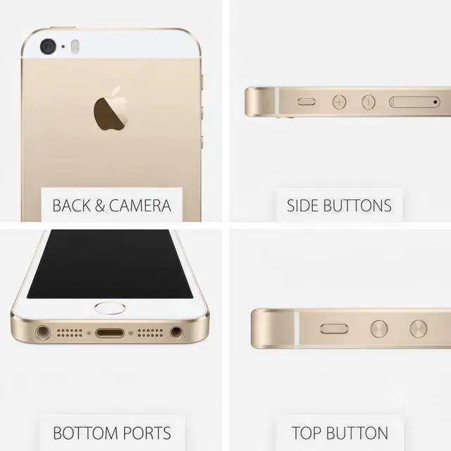 Alt view image 6 of 7 - Refurbished Apple iPhone 5s 16GB Gold Unlocked Smartphone, 4.0" LCD Retina Display, A7 Chip