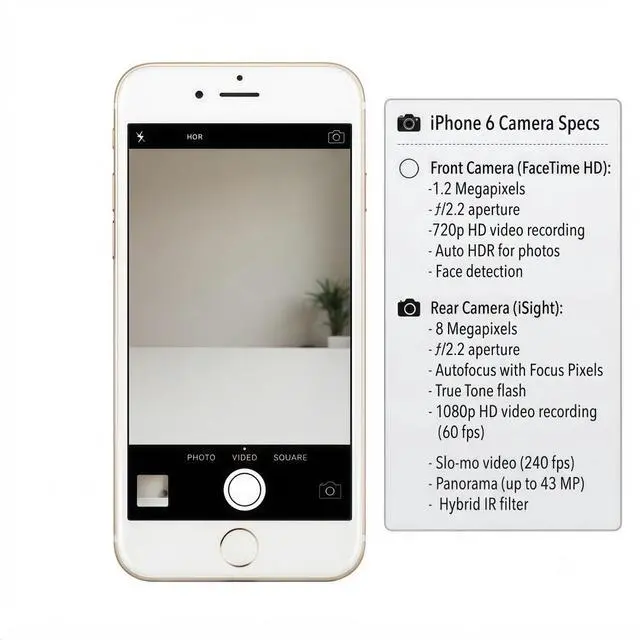 Alt view image 4 of 7 - Refurbished Apple iPhone 6 64GB Gold Unlocked Smartphone, 4.7" LCD Retina Display, A8 Chip