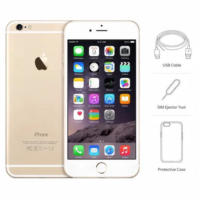 Alt view image 7 of 7 - Refurbished Apple iPhone 6 Plus 64GB Gold Unlocked Smartphone, 5.5" Retina HD Display, A8 Chip, iOS Cell Phone