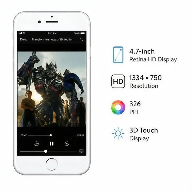Alt view image 3 of 7 - Refurbished Apple iPhone 6s 64GB Silver Unlocked Smartphone, 4.7" Retina HD Display, A9 Chip, iOS Cell Phone