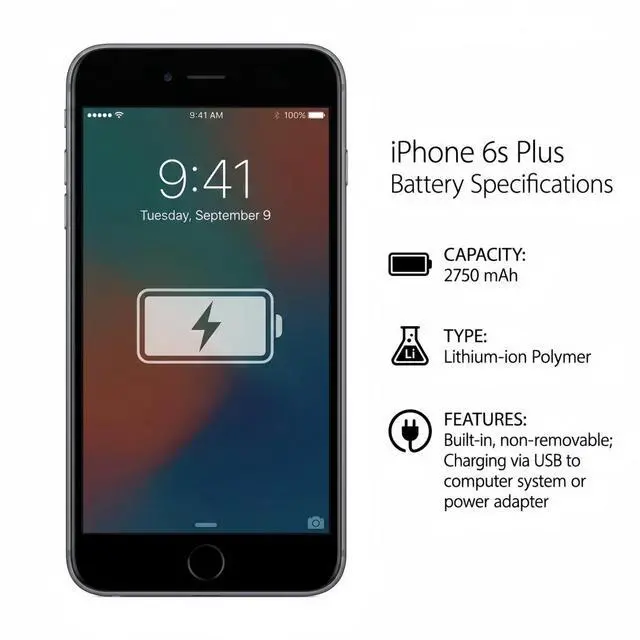 Alt view image 6 of 7 - Refurbished Apple iPhone 6s Plus 128GB Space Gray Unlocked Smartphone, 5.5" Retina HD Display, A9 Chip, iOS Cell Phone