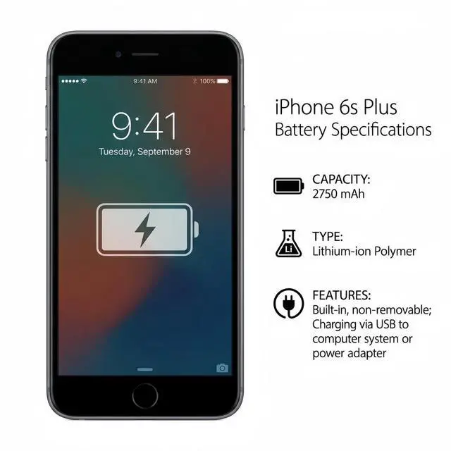 Alt view image 6 of 7 - Refurbished Apple iPhone 6s Plus 32GB Space Gray Unlocked Smartphone, 5.5" Retina HD Display, A9 Chip, iOS Cell Phone