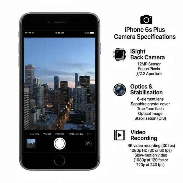Alt view image 5 of 7 - Refurbished Apple iPhone 6s Plus 32GB Space Gray Unlocked Smartphone, 5.5" Retina HD Display, A9 Chip, iOS Cell Phone