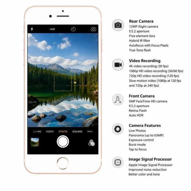Alt view image 5 of 7 - Refurbished Apple iPhone 6s Plus 32GB Rose Gold Unlocked Smartphone, 5.5" Retina HD Display, A9 Chip, iOS Cell Phone